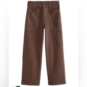 NWOT Just Black High Rise Utility Wide Leg Jean in Espresso